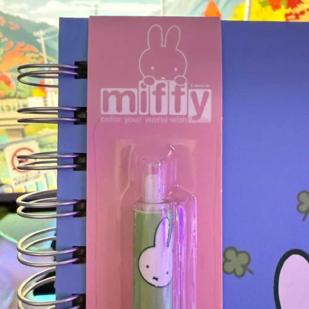 Miffy Spiral Notebook Journal Set w/ Pen Stickers Tabs Blue Flowers Kawaii 2025